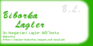 biborka lagler business card